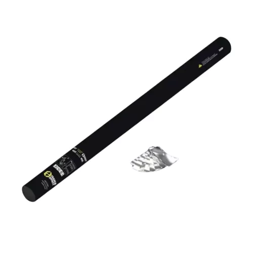 Canon à confettis Manuel 80cm - Argent Métallique