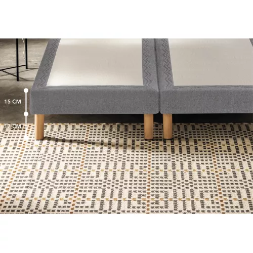 Sommier 160 x 200 cm trame gris clair - Bultex sommier mediano
