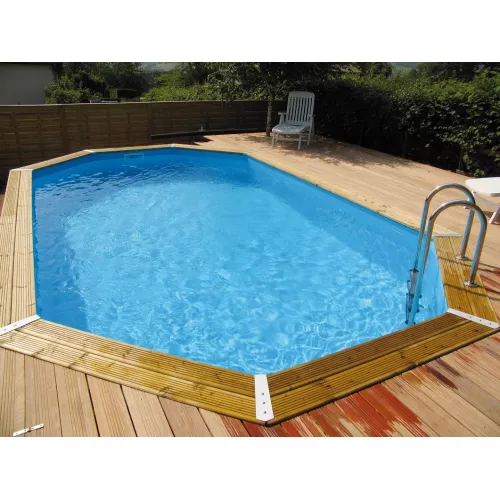Piscine en bois Ocea 470 x 860 x 130 cm - Liner beige