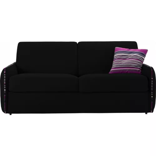 Petit canapé lit en tissu à ouverture rapido 4 places - lit 160 cm A12 - tissu fili noir