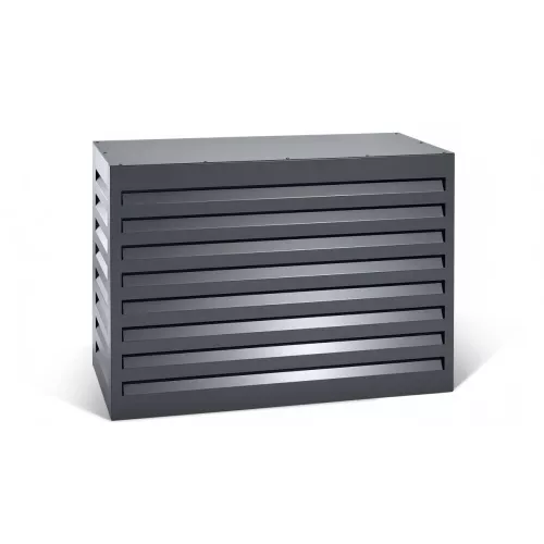 Varan Motors - SHWACC002-BL Cache climatisation en acier galvanis anthracite 100x50x70cm  Cache groupe extrieur pompe  chaleur & clim