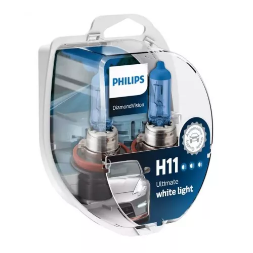 2 ampoules PHILIPS H11 Diamond Vision 55W