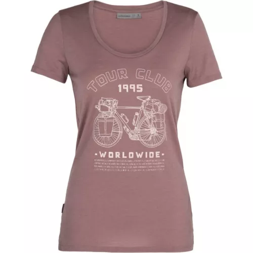 T-shirt Icebreaker TECH LITE SS SCOOP TOUR CLUB 1995 Suede