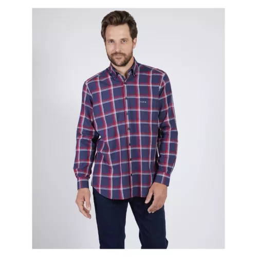 Chemise Mise au Green ML Carreaux Marine