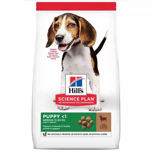 Hill's Science Plan Canine Puppy Medium Agneau & Riz 18 kg