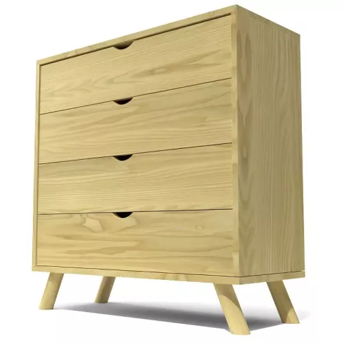Commode Scandinave en bois massif Viking - Miel