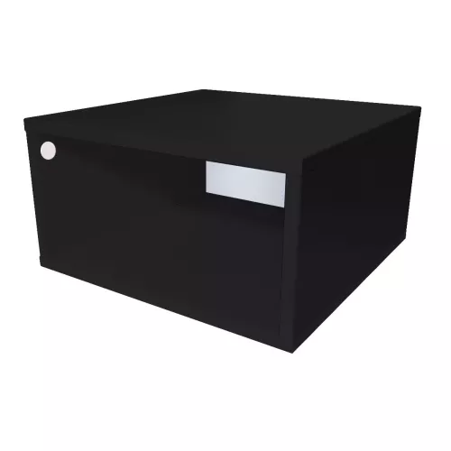 Cube de rangement bois 50x50 cm - Noir