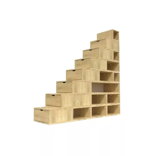 Escalier Cube de rangement hauteur 200 cm - Miel