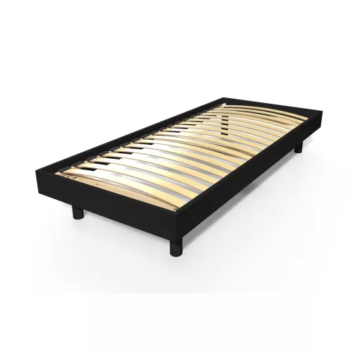 Sommier à lattes 80x200 bois Kit Noé - Noir