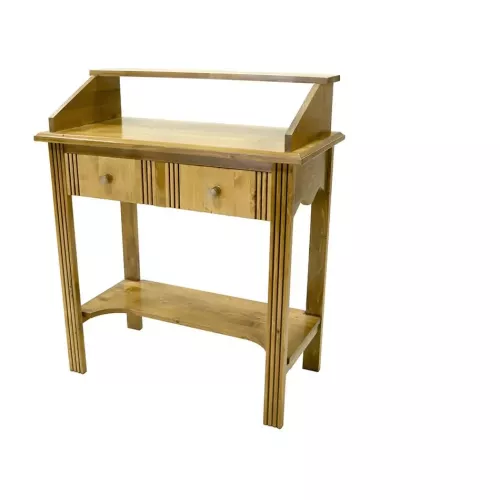 Console Hall bois avec top et 2 tiroirs - Miel antiquaire