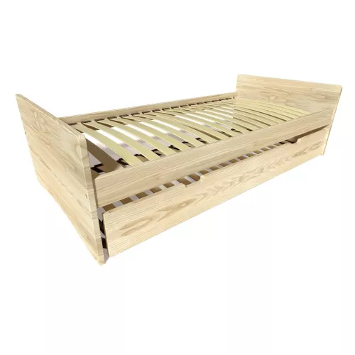 Lit gigogne 80x200 ABC pin massif - Brut (sans vernis)