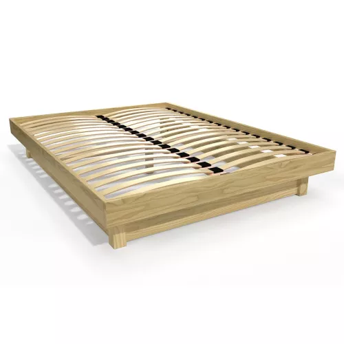 Lit plateforme 140x200 en bois massif - Miel