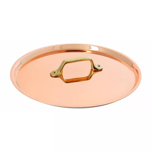 Couvercle rond Inocuivre anse laiton ø 18cm DE BUYER 10-645418