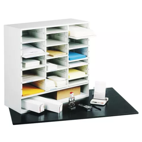 Meuble tri du courrier 18 cases, 3 colonnes