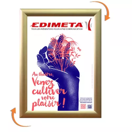 Cadres clic-clac dor affiches tous formats - Valorisez vos messages !