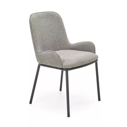 Chaise de salle à manger en tissu gris Steiner
