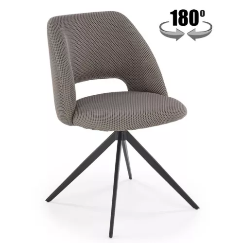Chaise grise design pivotante a 180° Danilo