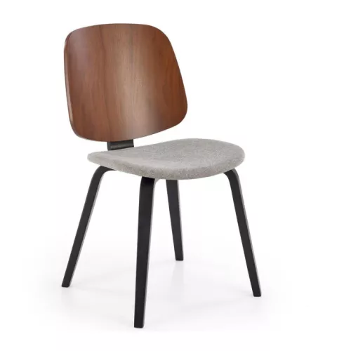 Chaise design tricolore avec pieds en bois massif Anea