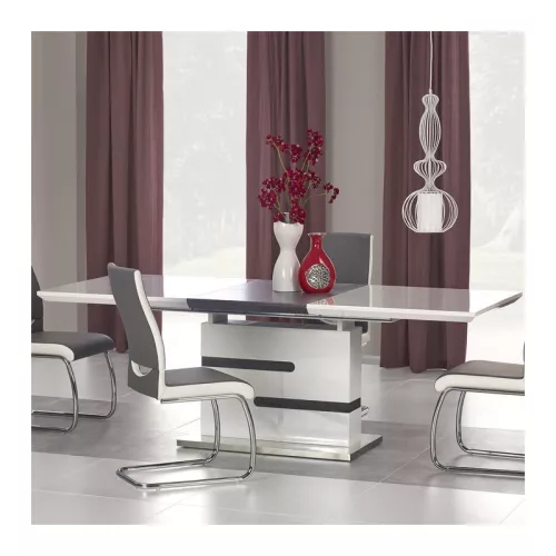 Table à manger blanche et grise design Ragnar
