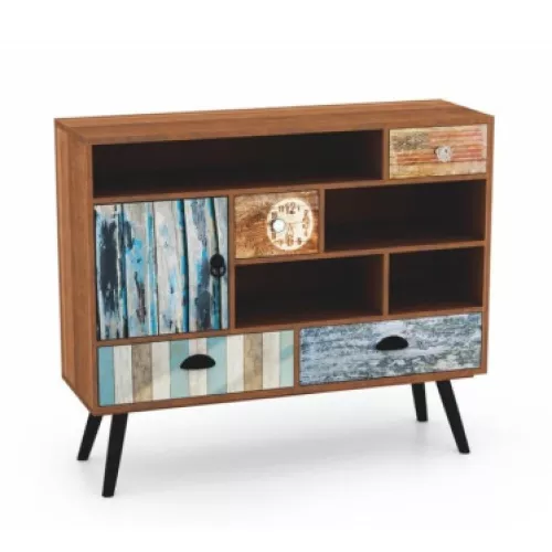 Buffet industriel multicolore Alto