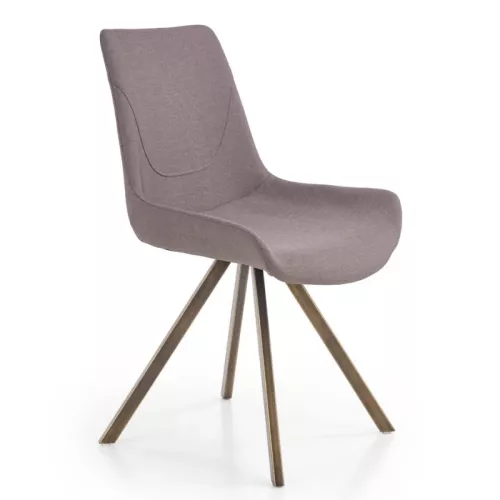 Chaise design bronze et tissu Mick