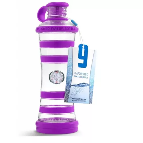 Bouteille i9 en verre sagesse violette