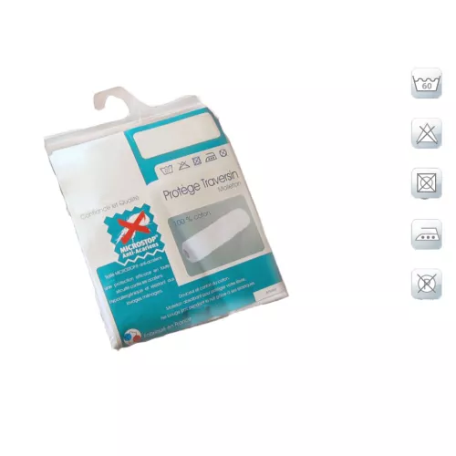 Protège traversin absorbant coton anti-acariens antonin 140 cm