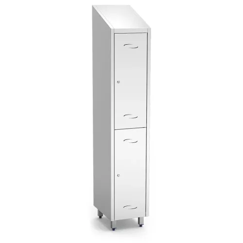 Armoire vestiaire inox petite de 2 portes  370x480x2010 mm