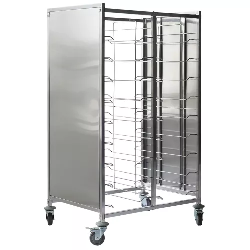 Chariot spécial double pour plateaux isothermes