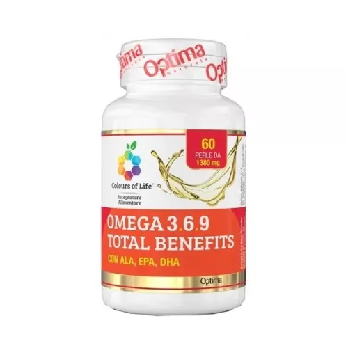 Omega 3-6-9 - Optima Naturals, Omega 3 6 9 Total Benefits, 60 Cps