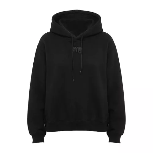 Alexander Wang Donna Nero Felpa Cotone, Poliestere, Elastan