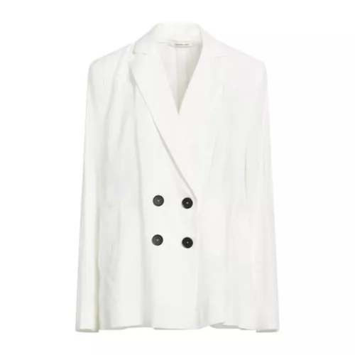 Liviana Conti Donna Bianco Blazer Viscosa, Lino