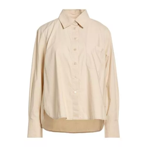 Xírena Donna Beige Camicia Cotone
