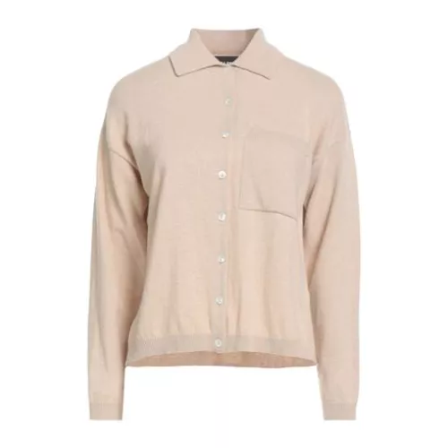Alpha Studio 44 Donna Beige Cardigan Lana, Viscosa, Poliammide, Cachemire