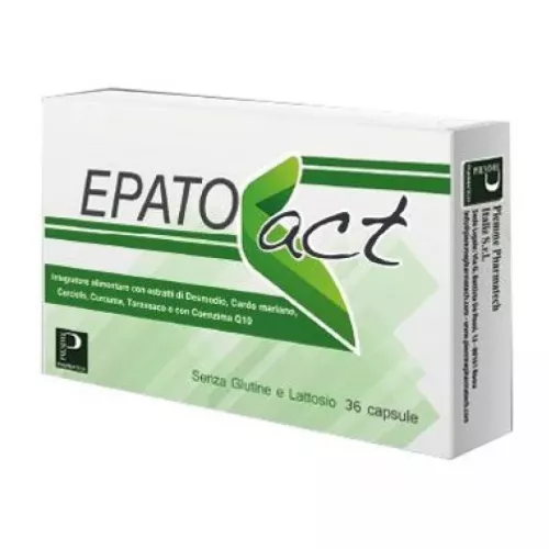Epatoact Integratore Supporto Funzione Epatica 36 Capsule
