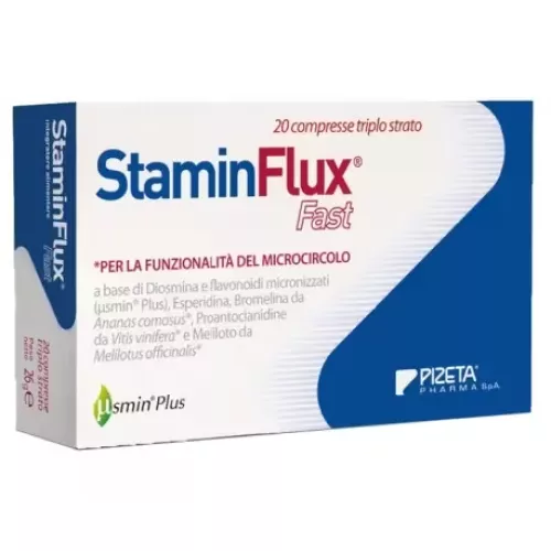 Pizeta Staminflux Fast Integratore Funzionalità Microcircolo 20 Compresse