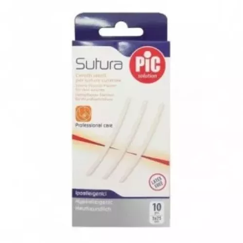 Pic Cerotti Sterili Sutura - 10 Cerotti Per Suture Cutanee 3 mm x 75 mm