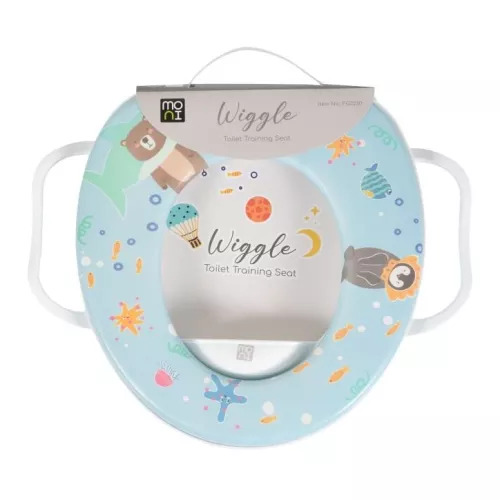 MONI TRADE Wiggle Blu - Riduttore per Bambini con Cuscino Morbido e Maniglie