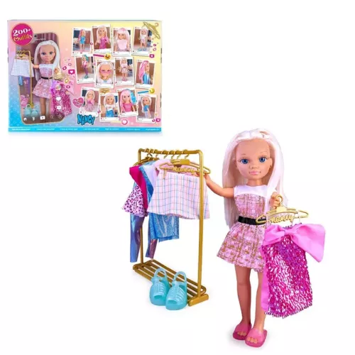 Bambola nancy 42 cm e il suo armadio con accessori famosa nac48000 - famosa