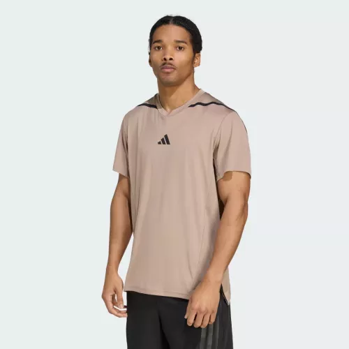Adidas Ideato per l'allenamento, T-shirt della serie Pro Chalky Brown Uomo L