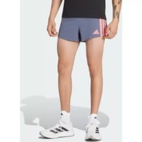 Adidas Short da running adizero Gel Pocket Grey / Solar Turbo Uomo M 13cm