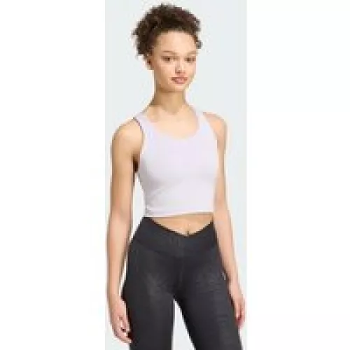 Adidas Canotta con reggiseno sportivo a supporto medio All Me Frozen Purple Mel. Donna XS