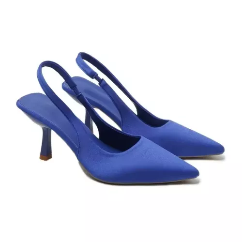 Tacchi alti classici da donna 2025 moda estiva bretelle a punta tacchi a spillo sandali eleganti di grandi dimensioni 43