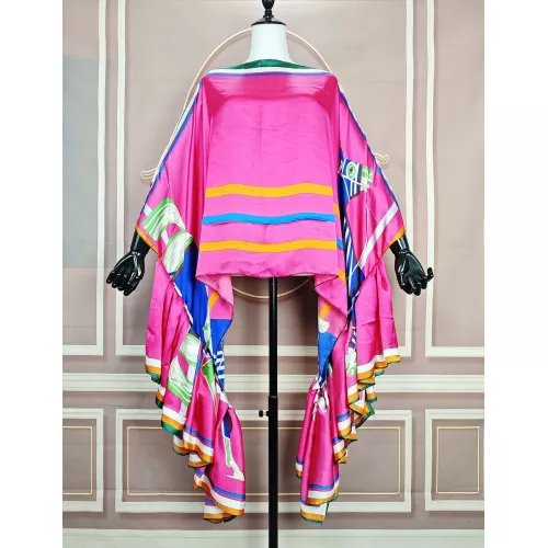 Africano 2024 Moda Boho StampatoUna spalla Maniche a sbuffo Seta Stampata Caftano Camicetta Oversize Sexy Lady Beach Party Allentato Magliette e camic