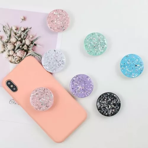 Supporto per telefono con glitter rotondo Supporto per anello Supporto universale per impugnatura per dito per telefono cellulare è adatto a tutti i s