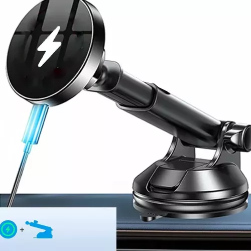 UYUXIO Forte Magnete Senza Fili Adattatore Per Caricatore Del Telefono Per Auto 15W Cruscotto Parabrezza Supporto Del Telefono Per Auto per iPhone 16 