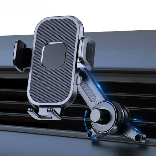 TOPK D38T Supporto per telefono per auto, stabilità superiore Braccio esteso Supporto a 3 punti Supporto per telefono con gancio in metallo estensibil