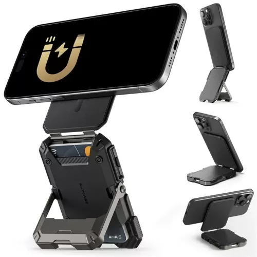 Magnetic Tripod Phone Stand treppiede supporto per carta di credito per iPhone 16/15/14/13/12 supporto per telefono regolabile c