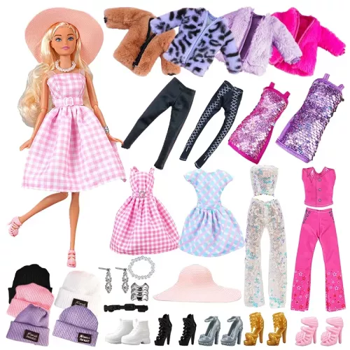 1 set di vestiti di moda per vestiti per bambole cappotto giacca pantaloni camicia abito maglione gonna abbigliamento quotidiano mini accessori per ba