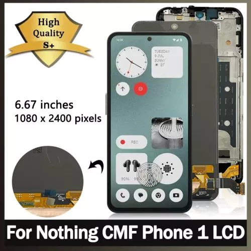 6.67 ″Nuovo AMOLED Per Niente CMF Telefono 1 Display LCD Touch Screen Digitizer Assembly Per Niente CMF Telefono Uno Display
